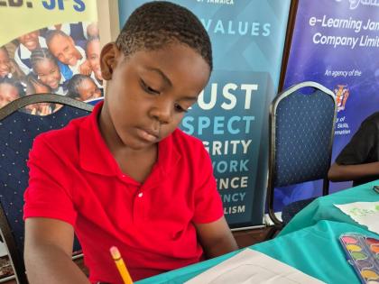 Jesse Allison participated in an art workshop on December 22 held by the PIOJ Sustainable Development Goals (SDG) Secretariat to provide guidance for children in grades 4 to 13 on entering artwork for the Jamaica Young Voices Sustainable Development Goals 