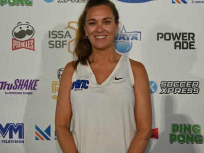 Lindsay Eversmeyer, head men’s coach at Southwestern Illinois College, during the ISSA All-Scholastic and All-Manning and All-daCosta Cup matches at the STETHS Sports Complex on Saturday.