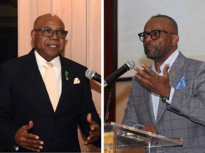 Minister of Tourism Edmund Bartlett (left) and Director of Tourism Donovan White. 