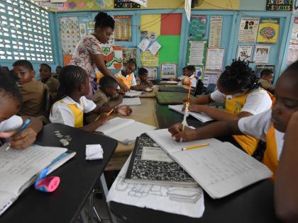 In this November 2025 photo, Grade Three students of McCauley Primary School in Spanish Town, St Catherine are seen participating  an integrated quiz session.