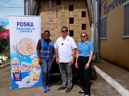 The donation was formally handed over during a brief ceremony attended by key stakeholders, including Marsha Burrell, development and marketing manager at Food For The Poor; Kathryn Silvera, president of the Jamaica Manufacturers and Exporters Association;