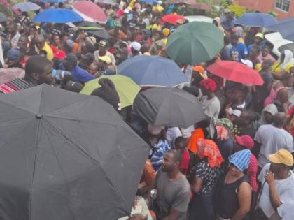 A large crowd at the Bethel United Church in Darliston, Westmoreland on January 22 for a registration exercise for the Government’s Solidarity Programme.