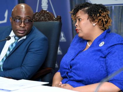 Leighton Johnson and La Sonja Harrison, former presidents of the Jamaica Teachers’ Association.