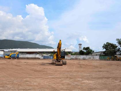 The construction site on South Camp Road in Kingston where the membership-based warehouse club PriceSmart will host its newest location. 
