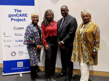 Leaders of The genCARE Project are (from left) Dr Juliet Daniel of McMaster University, Dr Loydie Jerome-Majewska of McGill University, Dr Upton Allen of The Hospital for Sick Children (SickKids)/University of Toronto, and Dr OmiSoore Dryden of Dalhousie U