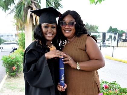 Jamaela Record and her mom, Natoya Thomas.