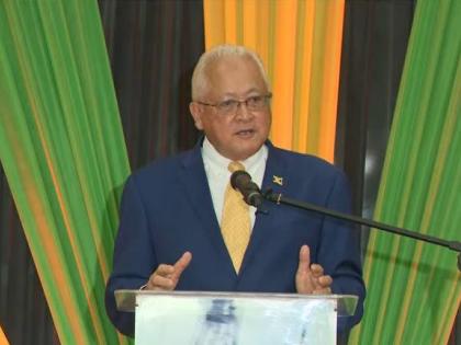 Justice and Constitutional Affairs Minister Delroy Chuck addressing the installation ceremony for 28 new justices of the peace for St James at the Grand-A-View Events Place in Montego Bay, St James, last Friday.