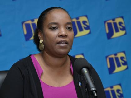 Supervisor for the Contributions, Refunds, Payments and Monitoring Unit, National Housing Trust, Cameo Simmons Thomas, addresses a JIS Think Tank on February 5, 2026. 