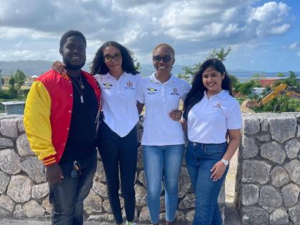 Members of the JPA Executive (left to right): General Secretary Jordan Forrester, Chairperson of the Secretariat Brehanna Parkinson, President Nashá Patterson; Deputy Chairperson of the Executive Pari Valecha.