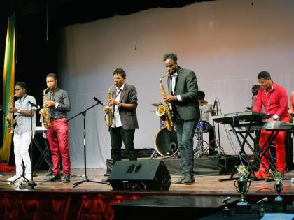 
In this 2018 photo Alpha Institute band members are seen performing at the Jamaica Best School Band competition. 