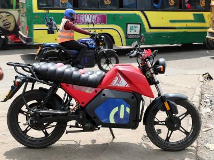 A man rides an electric Spiro motorcycle in Nairobi, Kenya, on Tuesday, February 24, 2026. 