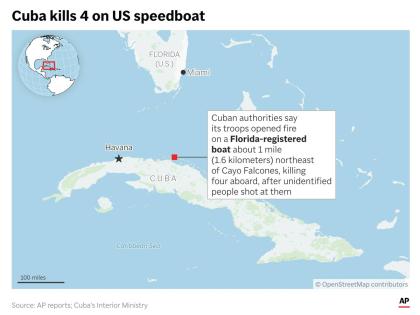 Cuba's military shot at a US-registered boat close to its shoreline, authorities said on February 25, 2026.