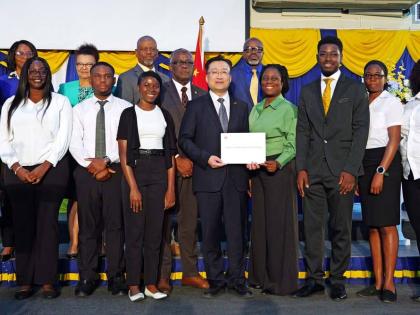 Eight Northern Caribbean University (NCU) students recently received scholarships valued at $200,000 each from Chinese Ambassador, His Excellency, Ambassador Wang Jinfeng. The students are enrolled in Science, Technology, Engineering and Mathematics (STEM)