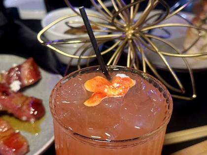 The Venetian afterglow blended Ketel One Vodka, aperitif, guava, citrus, and simple syrup.