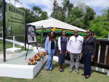 From left: Tamika Davis, Jamaica Labour Party caretaker for Hanover Western; Sandrene Hill-Sherwood, representing Custos of Hanover Lennox Anderson-Jackson; Collin Virgo, assistant general secretary of the Bustamante Industrial Trade Union; and Denise Huds