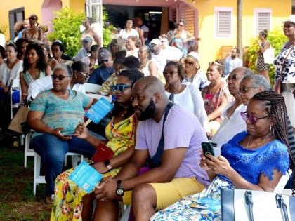 Patrons at Calabash Literary fest at Treasure Beach, St Elizabeth tune in to a presentation.