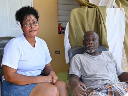 Rose Marie Glaze, nurse practioner, poses with Kemelia Campbell, who she recently took off the streets of Montego Bay, St James in an act of ongoing generosity. Campbell has no known relatives living in the area, and was not able to find lodging at the inf