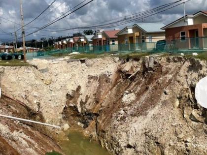 The situation in Estuary Housing Scheme in January.