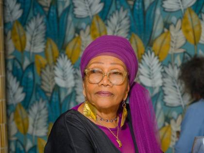 Queen of Reggae Marcia Griffiths marvelled at the newly refurbished Tuff Gong Studio. 