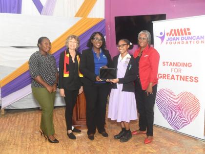 (From left) Tameka McNish Miller, guidance counsellor, Irwin High School; Elizabeth Terry, Founder/CEO, Limitless Transformation Coaching & Training Services Ltd; Catherina Patterson, regional training manager, e-Learning Jamaica Company Ltd; Katherine Gar