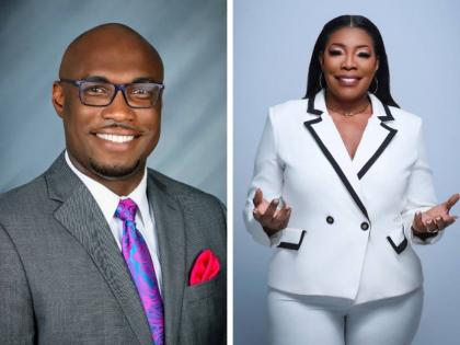 Dr Darien Henry (left), principal of Montego Bay Community College, and Dr Maureen Mullings-Nelson, president of the Mico University College Staff Association.