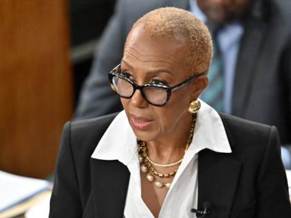 Minister of Finance and the Public Service Fayval Williams opening the 2026/27 Budget Debate in the House of Representatives on Tuesday, March 10, 2026