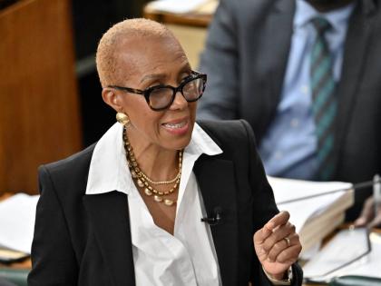 Minister of Finance and the Public Service Fayval Williams speaking at the opening of the 2026/27 Budget Debate in Parliament on Tuesday, March 10, 2026