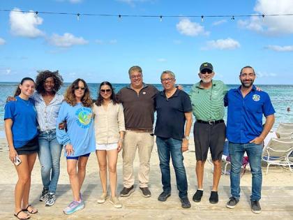 St Ann Custos Joseph Issa (centre) with board members of the newly formed St Ann Marine Association: (from left) Francesca Russell, Sharon Harper, Alex Ghisays, Asha Issa, Prem Mahtani, Mike Drakulich and Jonathan Hernould. 