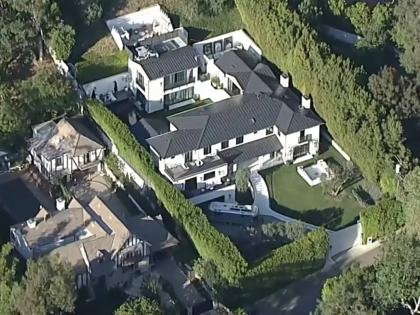  An aerial shot of singer Rihanna’s home in Los Angeles. 