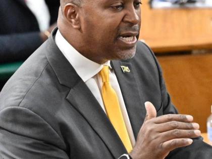 Opposition Spokesman on Finance Julian Robinson making his contribution to the 2026/2027 Budget Debate in Parliament on March 12, 2026.