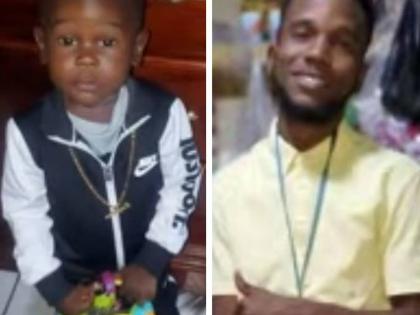 Jayce Pinnock and his father Kiero Pinnock.