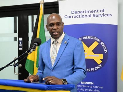 Robert Taylor, acting director of probation aftercare, speaking at the opening of the new probation office at 1 Gladstone “Pop” Lawrence Road in Montego Bay, St. James.