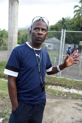 Michael Dyke, coach of the Edwin Allen High girls’ track and field team.