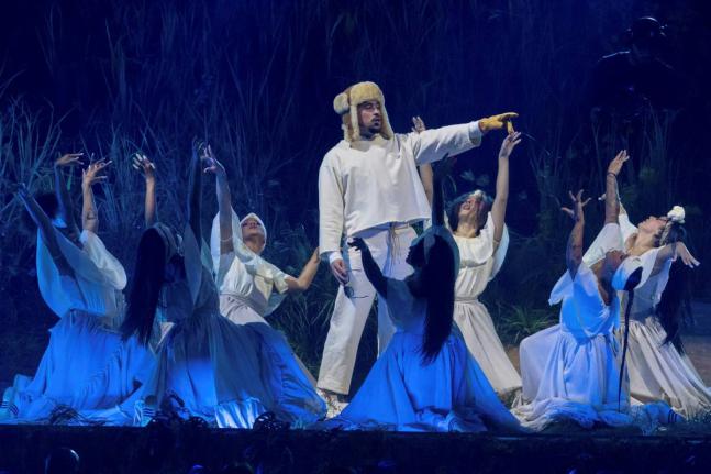 Bad Bunny performs during his first show of his 30-date concert residency at the Coliseo de Puerto Rico José Miguel Agrelot, in San Juan, Puerto Rico on July 11.
