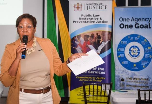 Director of Public Law, Restorative and Preventative Justice in the Ministry of Justice and Constitutional Affairs, Julia Moncrieffe Wiggan.