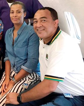 Market Me Co-managing Director Lyndsey McDonnough and Health and Wellness Minister Dr Christopher Tufton.