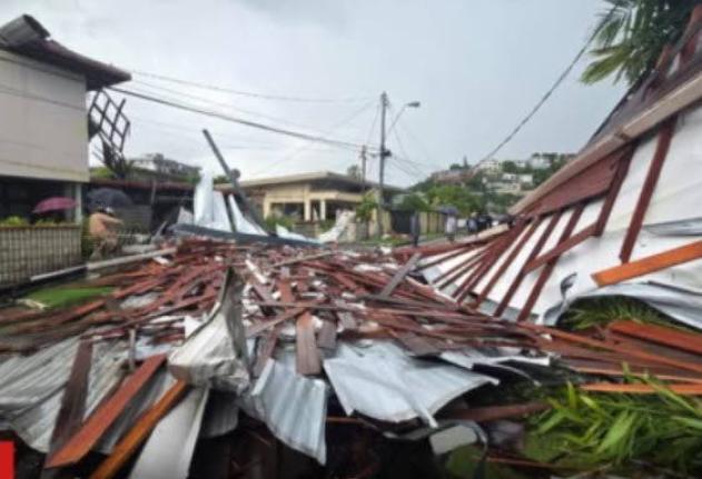 Damage caused by the tornado in Trinidad on Tuesday, October 7.  - CMC photo