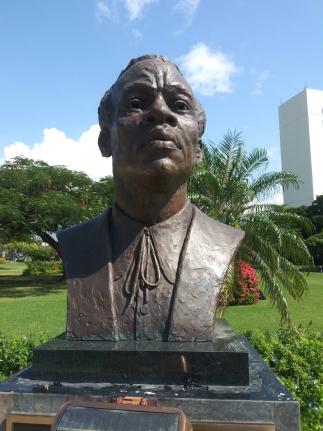 Basil Watson’s bronze bust of National Hero Samuel Sharpe mounted in 2018 in Emancipation Park, St Andrew, Jamaica.