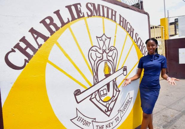 Mathematics teacher at Charlie Smith High School in Kingston, Erica Thompson. 