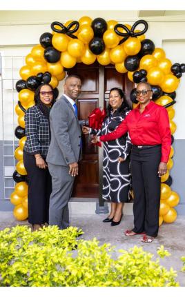 From left: Dr Kasan Troupe, permanent secretary in the Ministry of Education, Skills, Youth and Information; principal of The Mico University College, Dr Asburn Pinnock; CEO of the Digicel Foundation, Charmaine Daniels; and Digicel Foundation chair, Joy Cl