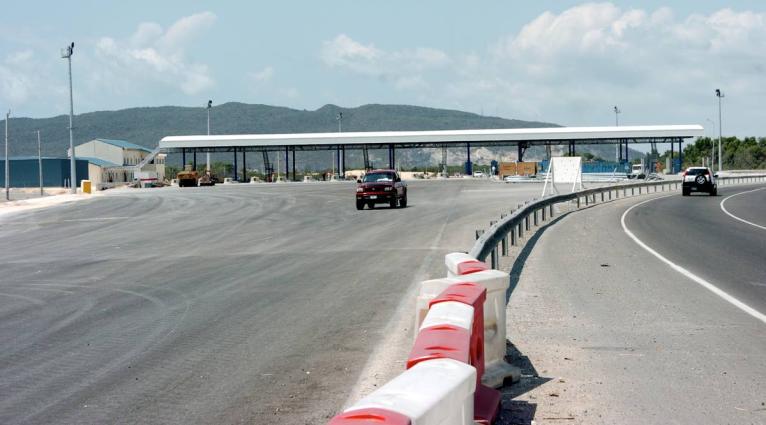 The toll booth at the Portmore leg of Highway 2000 in St Catherine. 