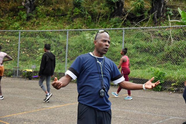 Michael Dyke, head coach of Edwin Allen High School’s girls’ track and field team.