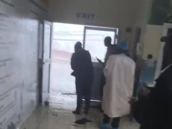 Hurricane Melissa bearing down on the Black River Hospital in St Elizabeth on October 28, 2025.