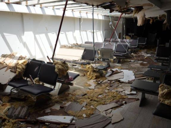 The section of the concourse housing gates 1 to 5 at Sangster International Airport in Montego Bay, which sustained significant damage during the passage of Hurricane Melissa on Tuesday, October 28, 2025.