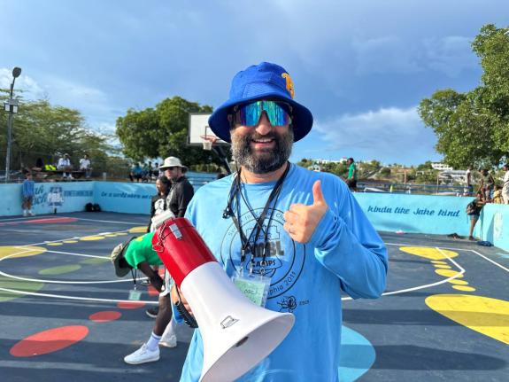 Jake Kind, organiser of the Philadelphia Men’s Basketball League basketball camp. The camp has impacted more than  15,000 children in the last 15 years.