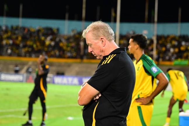 A dejected former Reggae Boyz coach, Steve McClaren after Jamaica drew 0-0 against Curaçao in a Concacaf World Cup Qualifier.