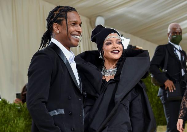 A$AP Rocky, left, and Rihanna attend The Metropolitan Museum of Art’s Costume Institute benefit gala celebrating the opening of the ‘In America: A Lexicon of Fashion’ exhibition in New York on September 13, 2021. Rocky has been names brand ambassador