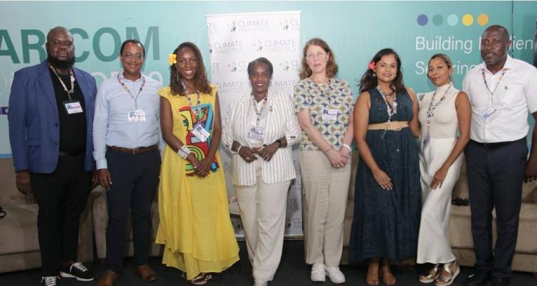 From left: Kory Hall, energy policy analyst, Climate Analytics Caribbean; Philip Julien, CEO, Kenesjay Green; Rueanna Haynes, director, Climate Analytics Caribbean; Senator Dr Joyelle Trizia Clarke, minister of sustainable development, environment and clim