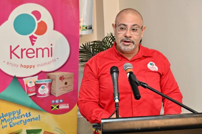
Christopher Clarke, CEO of Caribbean Creams Limited, addresses shareholders at the company’s annual general meeting in Kingston on Monday, November 3, 2025.