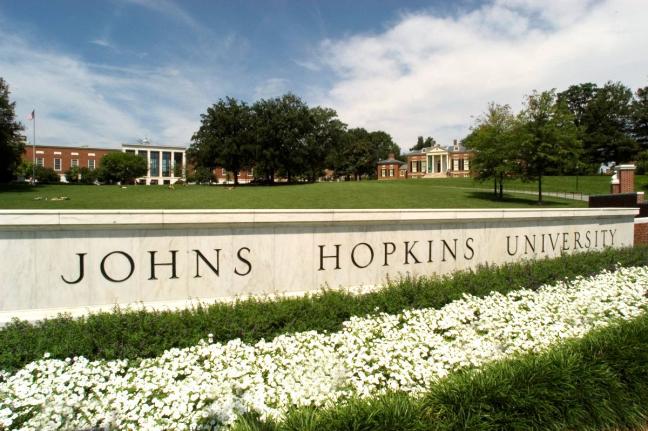 John Hopkins University. 	